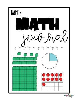 Math Journal Cover & Tabs (Tabs Editable)
