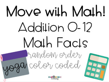 Move with Math (Exercise & Yoga) Math Fact Fluency Cards - Digital Edition