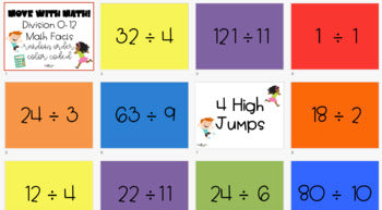 Move with Math (Exercise & Yoga) Math Fact Fluency Cards - Digital Edition