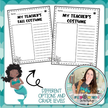 FWT Members Only! My Teacher's Halloween/Fall Costume (Editable)