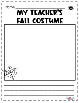 FWT Members Only! My Teacher's Halloween/Fall Costume (Editable)