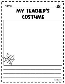 My Teacher's Halloween/Fall Costume (Editable)