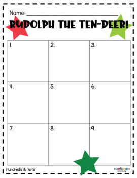 Rudolph the TENdeer Reindeer Base Ten Friends © (Place Value Activity) December