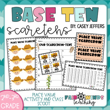 ScareTENS Base Ten Friends © (Place Value Activity & Class Scoot) October Bonus