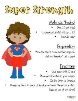 FWT Members Only! Superhero/End of School Themed Minute to Win it Games - STEM Challenges