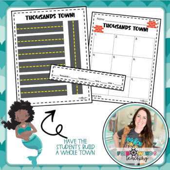 FWT Members Only! Thousands Town - Base Ten Friends © (Place Value & Class Scoot) - Bonus
