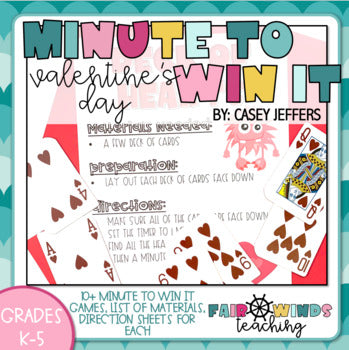 Valentine's Day Themed Minute to Win it Games - STEM Challenges