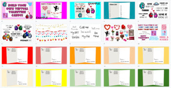 FWT Members Only! Virtual Valentine's Day Cards - Class Set (Create Your Own) - Among Us Included!
